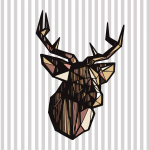 Голова оленя в цвете