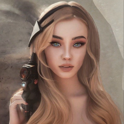 Realitic girl in 2D