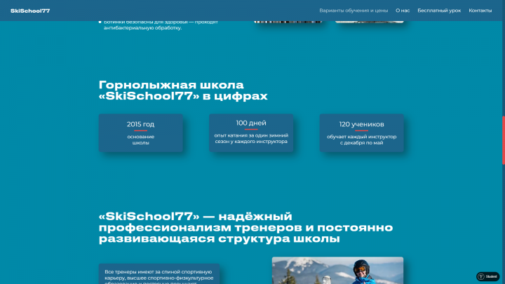 Сайт горнолыжной школы