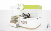 Торговый стенд для сети  кофеен Boboff