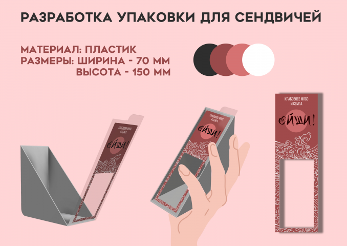 Разработка упаковки бутербродов