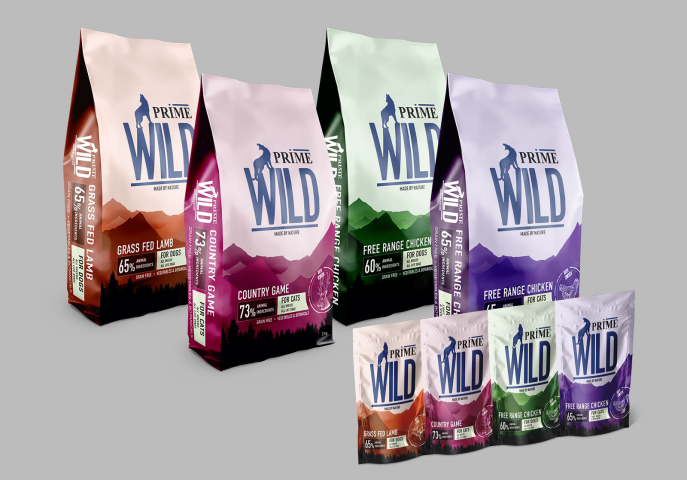 Макет упаковки корма для животных Prime WILD