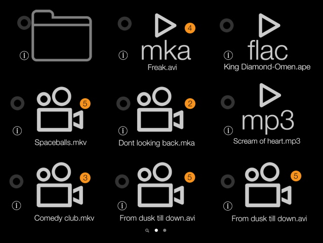 Иконки медиафайлов