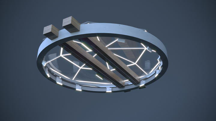 Визуализация части каркаса кавеса