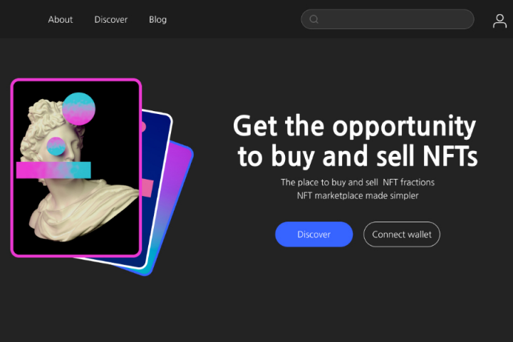 Лендинг для NFT Маркетплейса