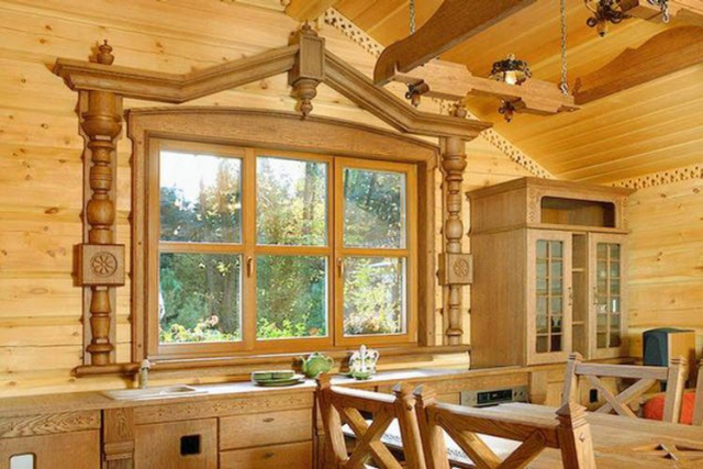 Декорирование деревянных окон