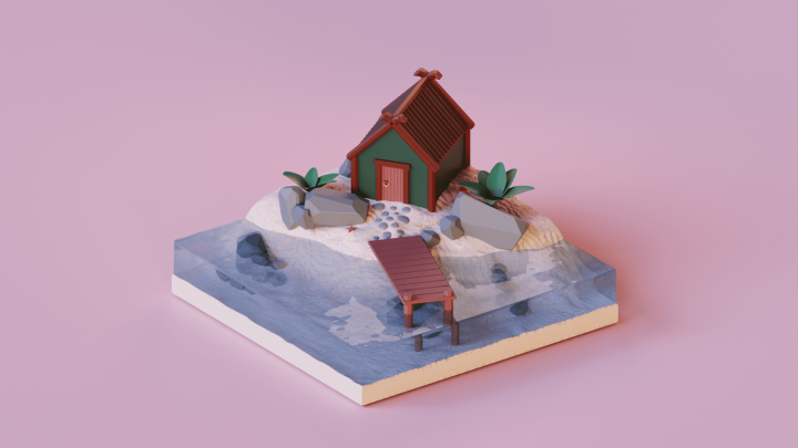 Модель "дом на пляже"