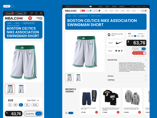 Редизайн сайта NBA.COM