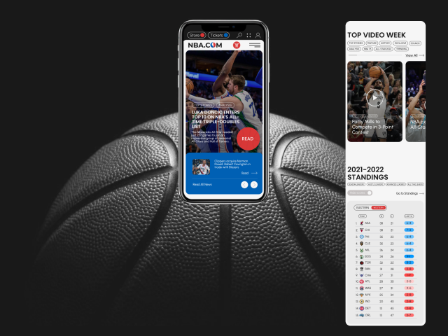 Редизайн сайта NBA.COM