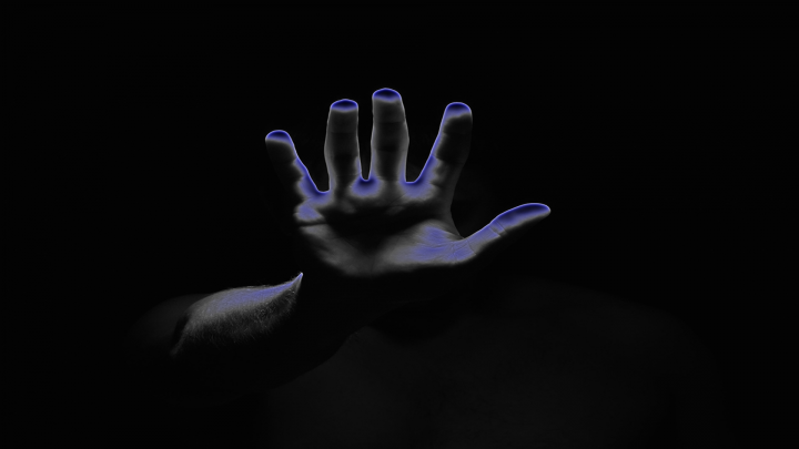 Слепая игра на гитаре