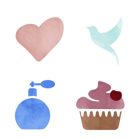 Watercolor icons