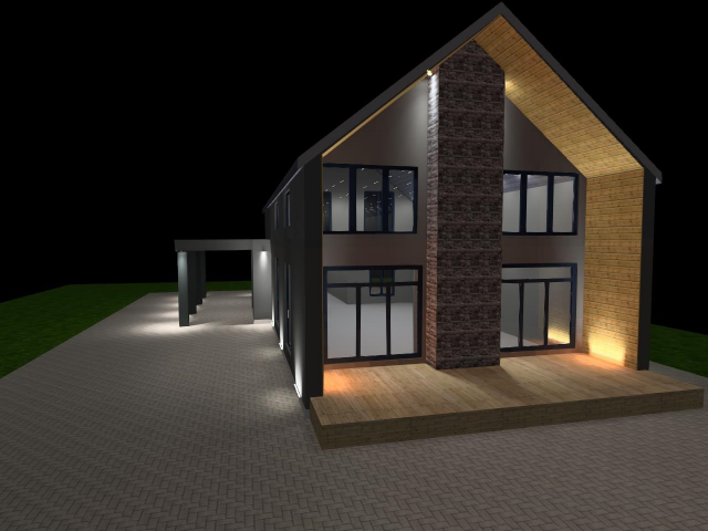 Архитектурная подсветка частного дома