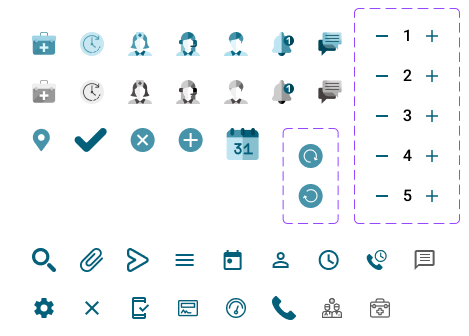 Набор иконок для мобильного приложения