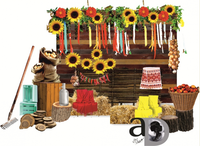 Разработка дизайна фото-зоны. Визуализация