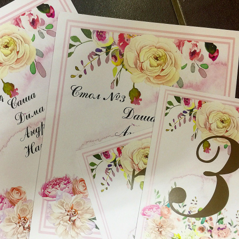 Банкетные карточки