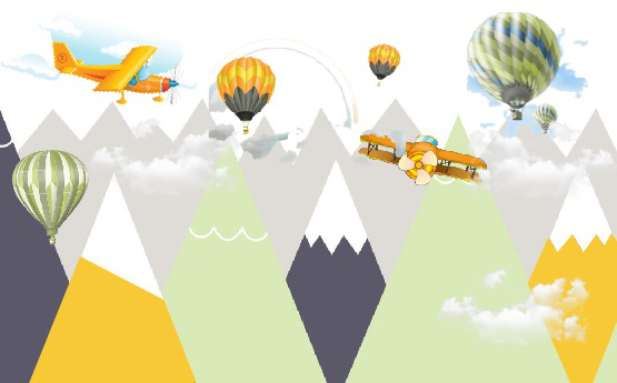 Проект "Интерьер детской комнаты" Разработка обоев.