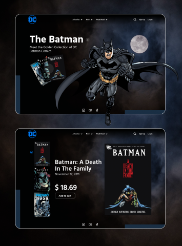 Batman comics store design