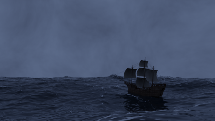 Ship at sea