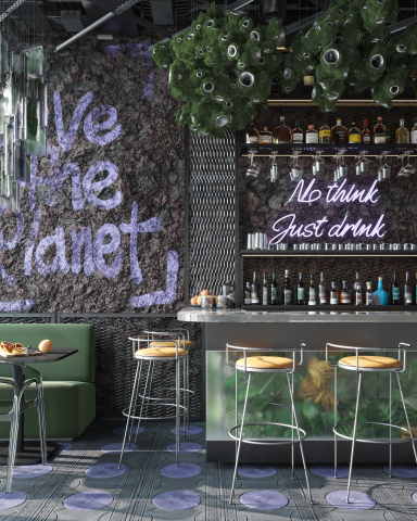 Bar in day light