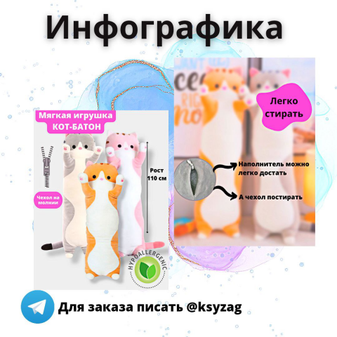 Инфографика кот-батон