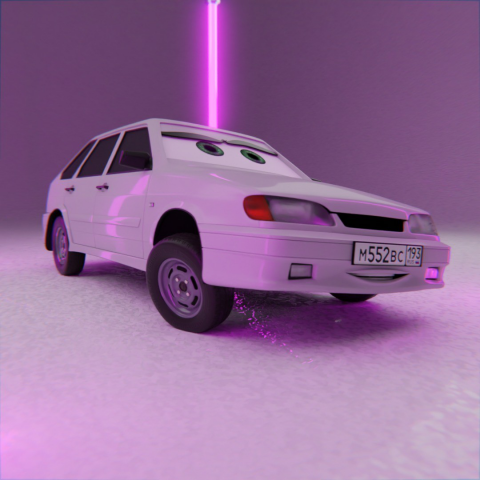 анимация жигулей в стиле "тачек"