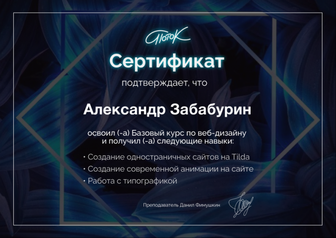 Одностраничный сайт с анимацией