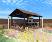 Открытая веранда с барбекю