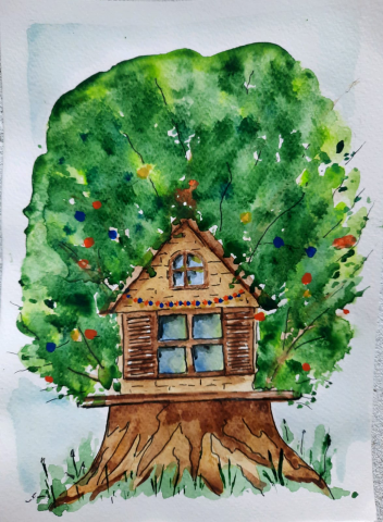 Детская иллюстрация, акварель