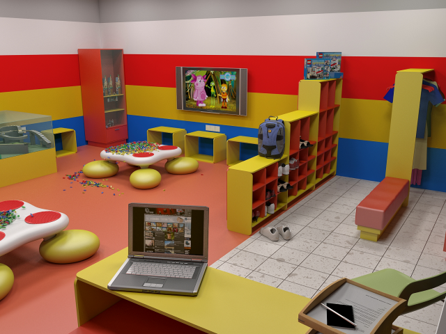 Визуализация детской игровой комнаты L-CLUB
