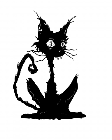 spotted pattern "Black cat"