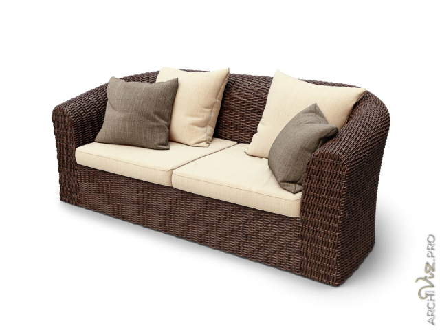 Моделирование и визуализация плетенного дивана