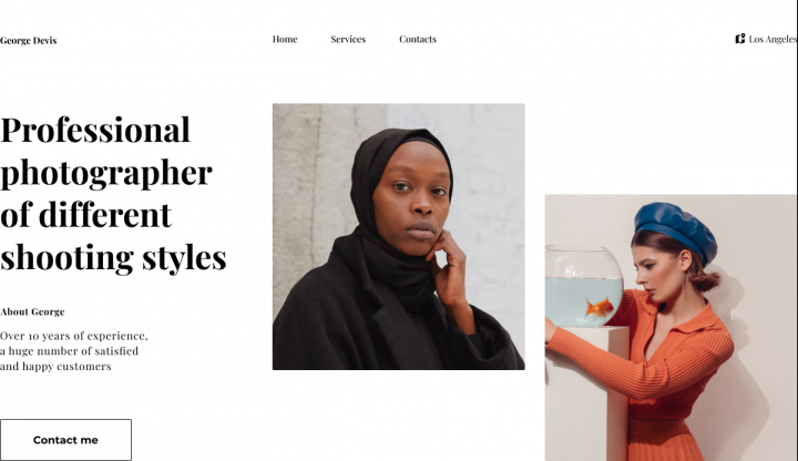 Лэндинг для фотографа