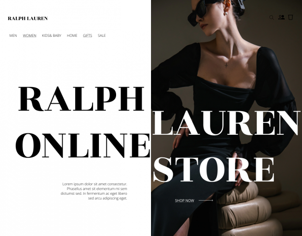 Главная страница RALPH LOUREN (несколько вариантов)
