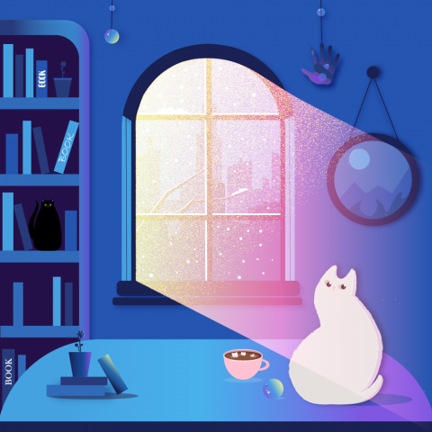 Композиция уютное зимнее утро