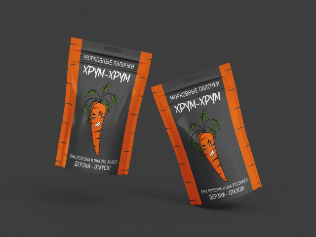 Разработка дизайна упаковки морковных палочек