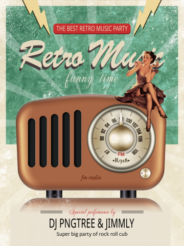 Рекламный баннер для Retro Radio