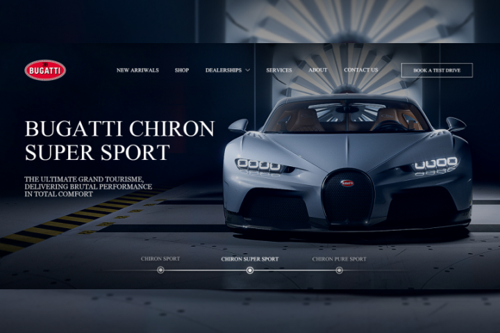 Концепт дизайна для Bugatti
