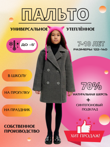 Инфографика для детского пальто