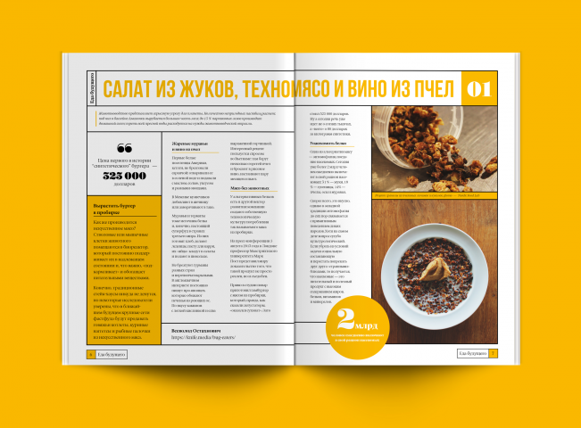 разворот для познавательного журнала