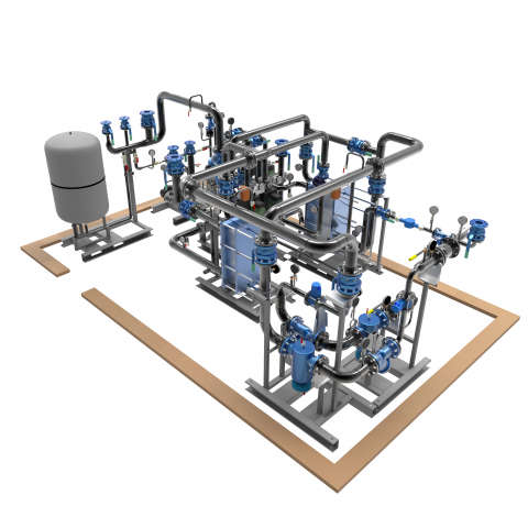 ИТП 1,7 МВт (отопление, гвс)