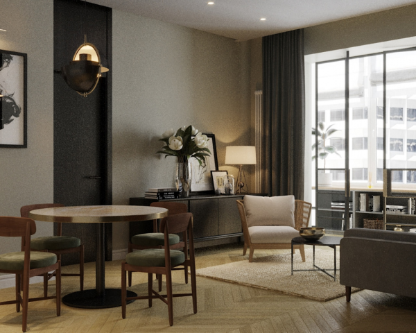 Кухня-гостиная по проекту Aiya design