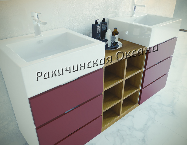 Разработка мебели для ванной для компании "Р-Студио", г.Киев