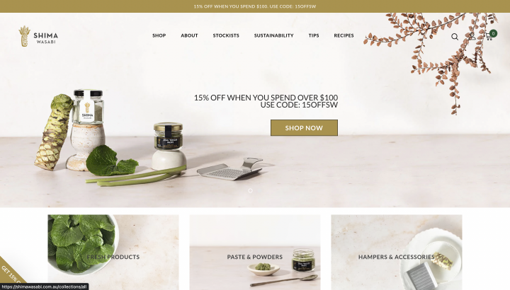 "ShimaWasabi" Website
