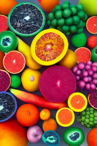 [AI GENERATED] Multiverse of fruits in style of Wes Anderson