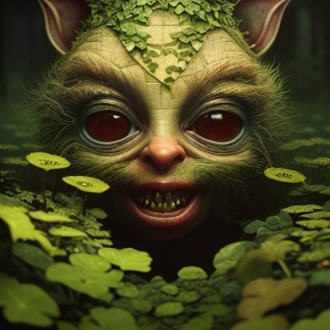[AI GENERATED] portrait of creepy gremlin