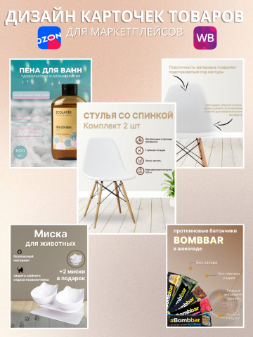 Дизайн карточек товаров для маркетплейсов