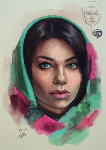 Девушка в платке