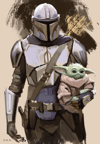 Скетч по сериалу Мандолорец