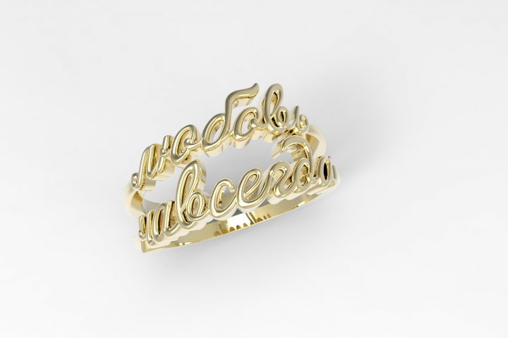 кольца с надписью