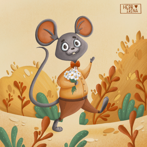 Иллюстрация "На день рождения к медведю"